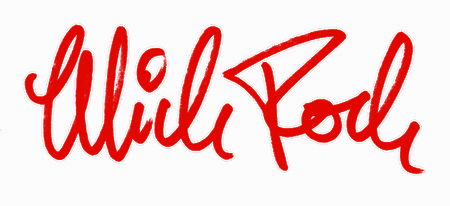 The signature of Mick Rock